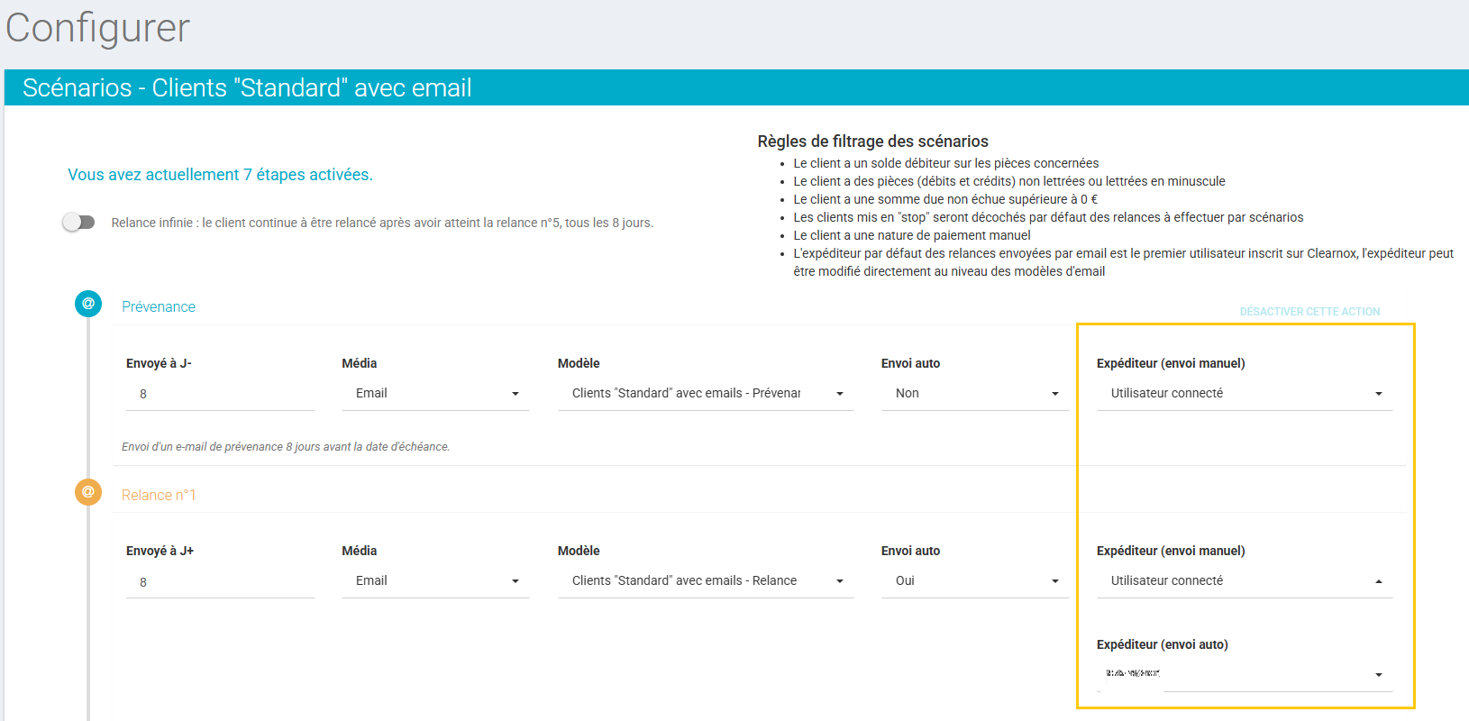 1 configurer expediteur