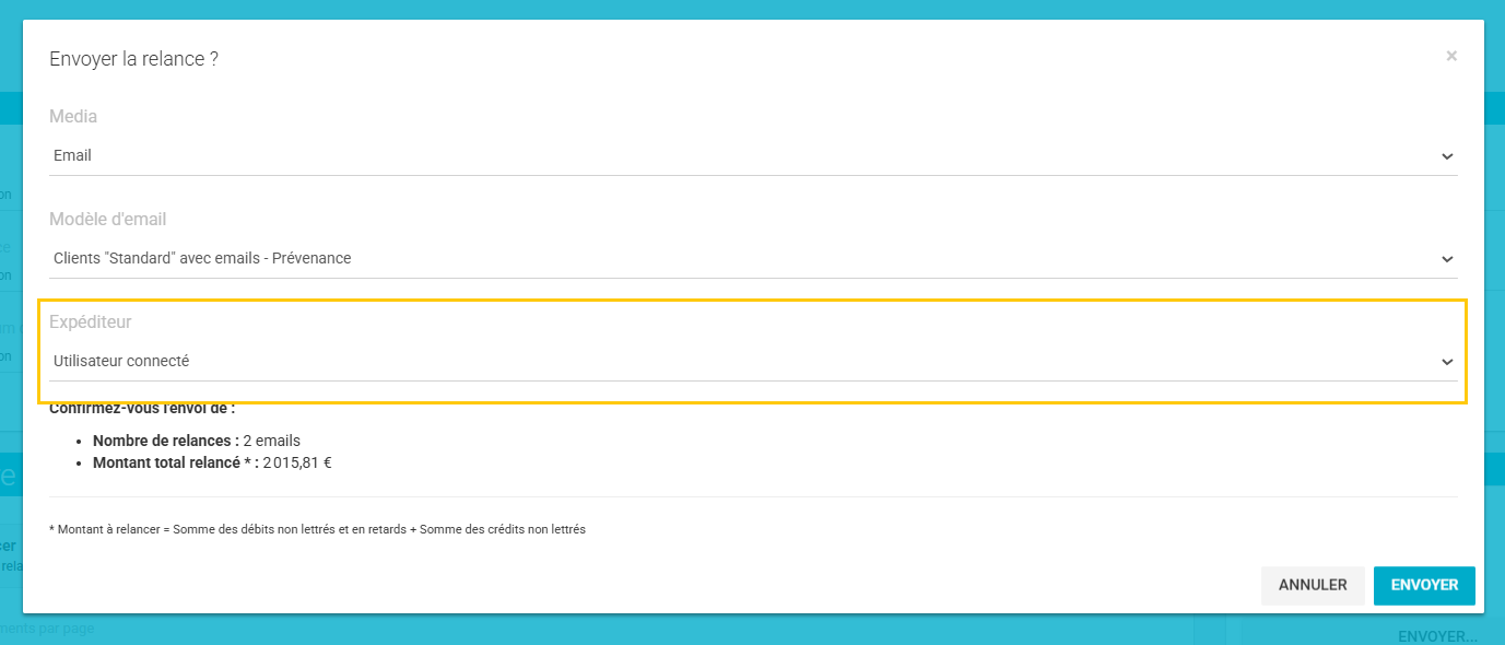 2 configurer expediteur criteres