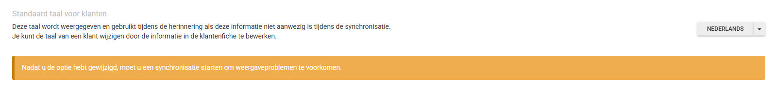 4 langues clients defaut nl