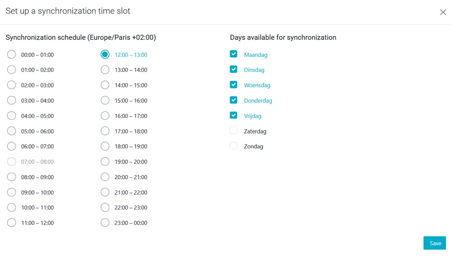 clearnox synchronizations time slot nl 1